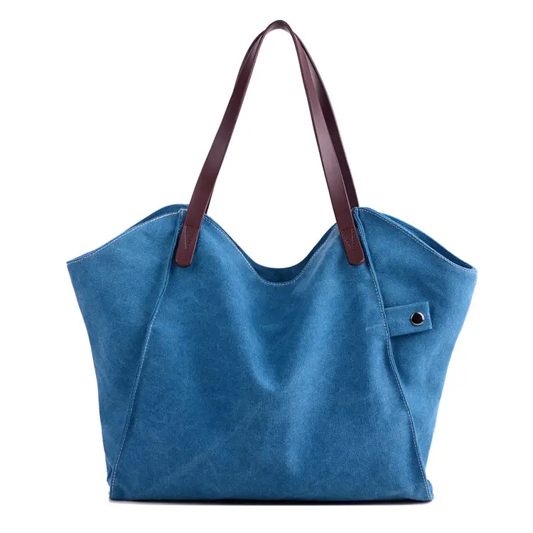 Canvas tote bag material quality and stitching detail Canvas tote bag material quality and stitching detail